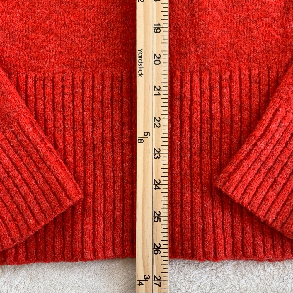 MNG By Mango Women's Size XL Red Long Sleeve Buttoned Turtleneck Knit Sweater - Picture 8 of 10